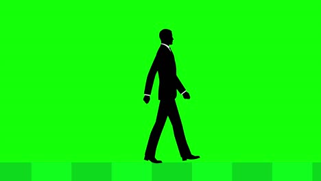 a walking businessman in a suit seen from the side. video background mate