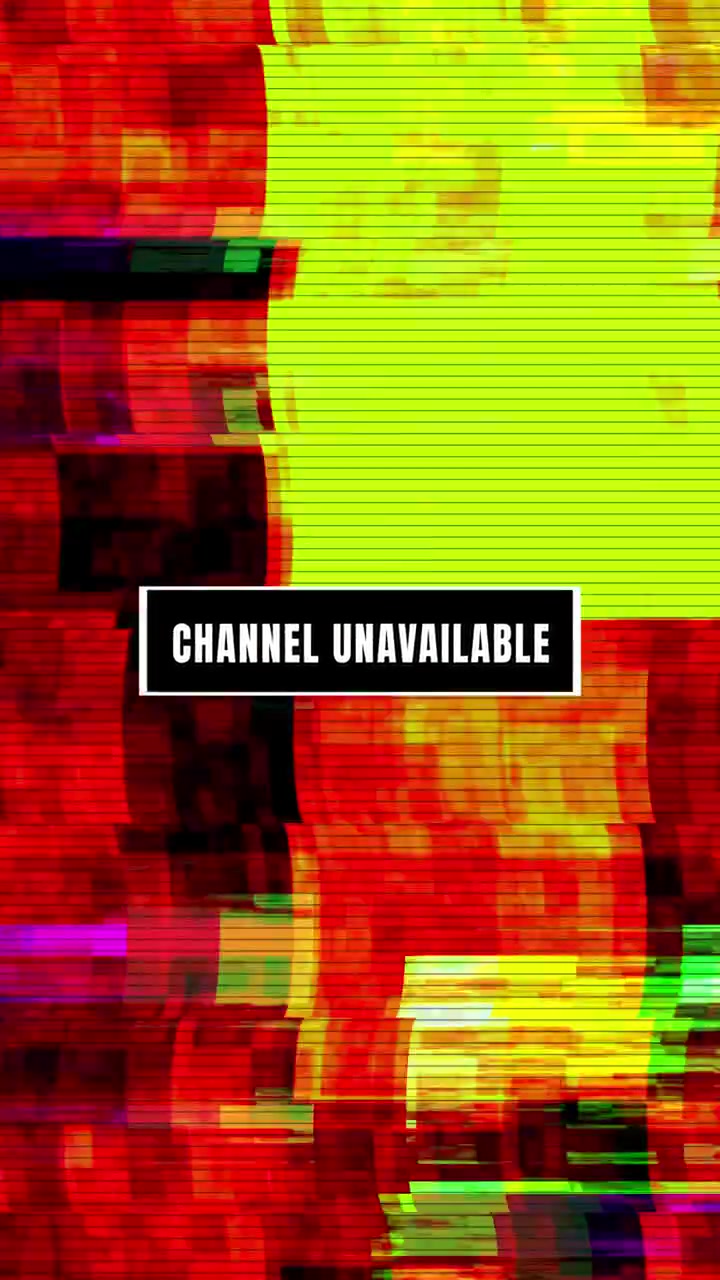 Digital Glitch Effect with Channel Unavailable Text Overlay
