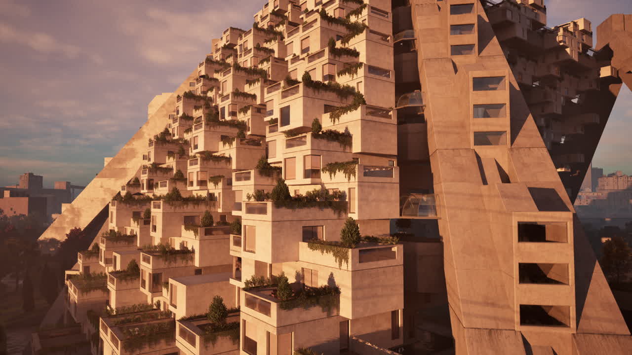 arquitectura futurista de rascacielos