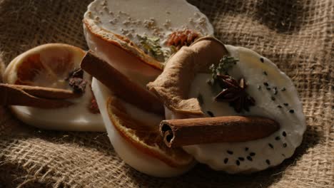 decorative, christmas soaps turning round, rotating