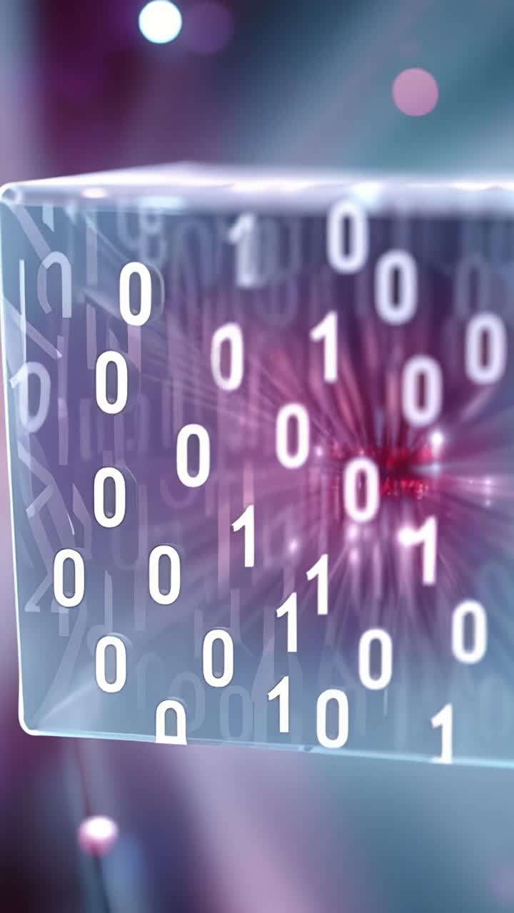 Una Transformación Digital: Explorando el Fascinante Mundo de la Formación de Código Binario y su Representación Visual en un Estilo Abstracto Vívido
