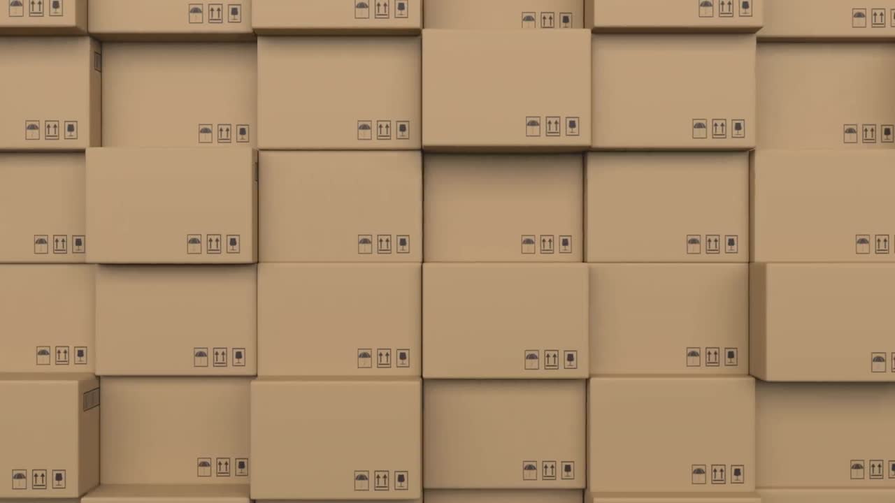 무 ⁇  없는 루프로 움직이는 카드보드 상자  ⁇ 어리의 애니메이션