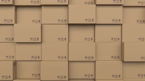 animation eines stapels von kartonkisten, die sich in einer nahtlosen schleife bewegen
