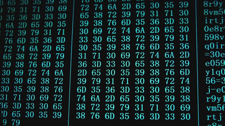 Program code on PC screen