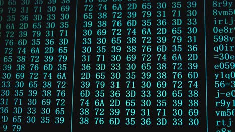 Program code on PC screen