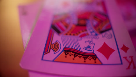 close-up of playing cards