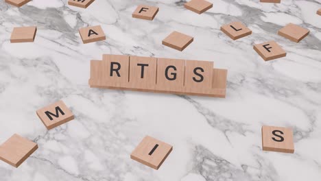 RTGS-Wort-Auf-Scrabble