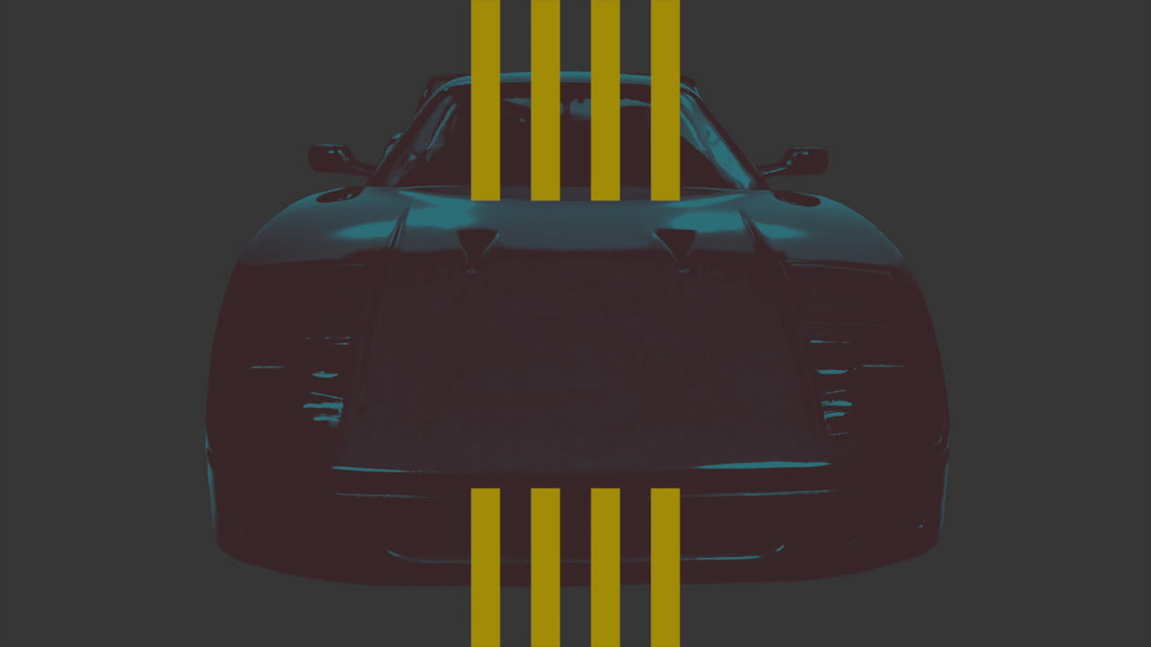 rayas amarillas con autos antiguos