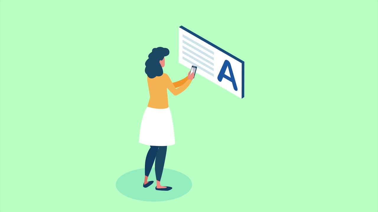 education online with female student using smartphone