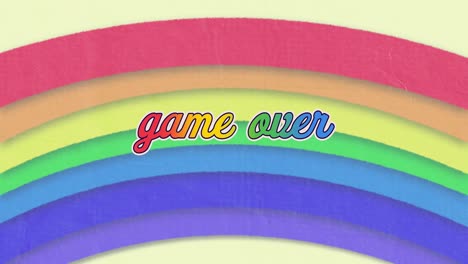 animación del juego sobre el texto sobre el arco iris
