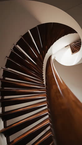 elegant spiral wooden staircase