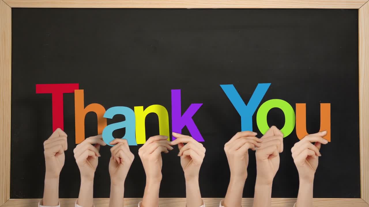 손을 들고 고마워요