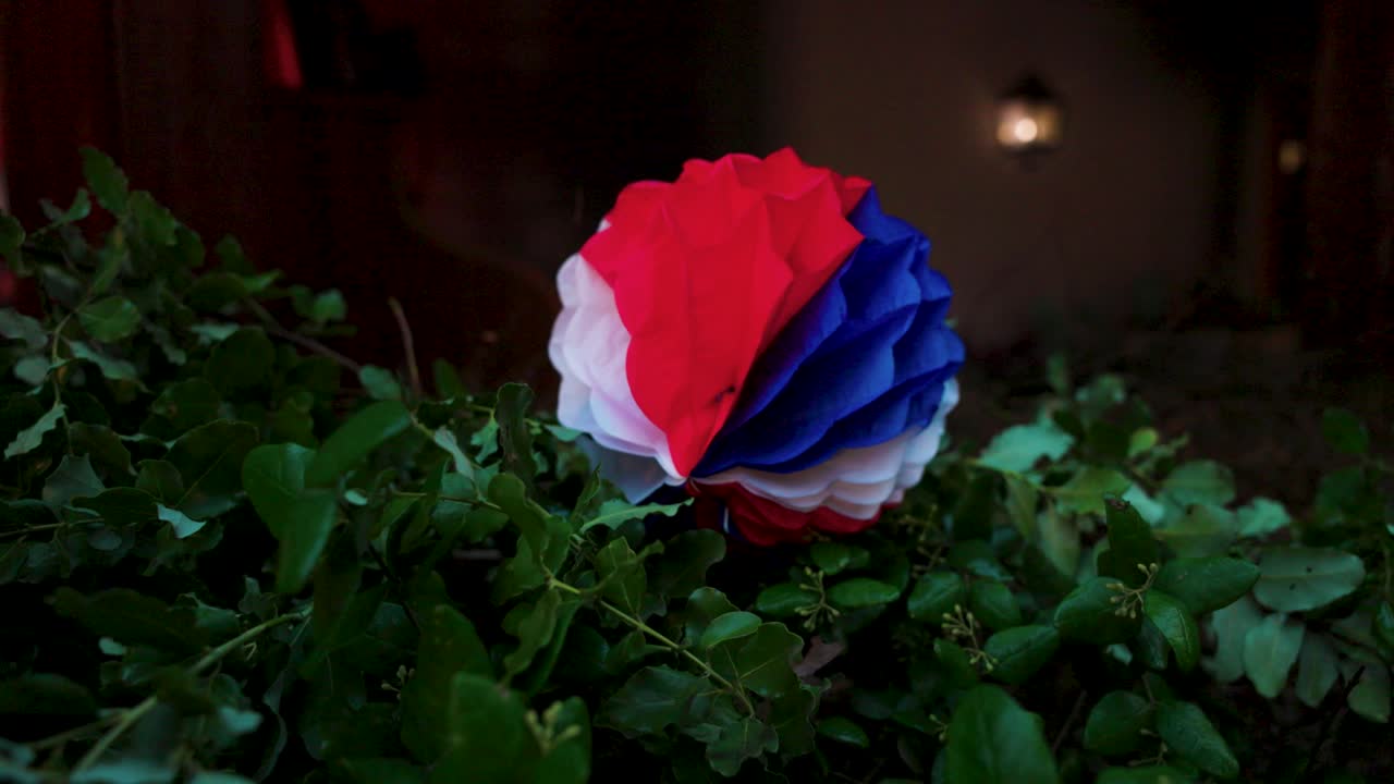 Fiestas Patrias chile pennant stars santiago sky grass elements red blue white green