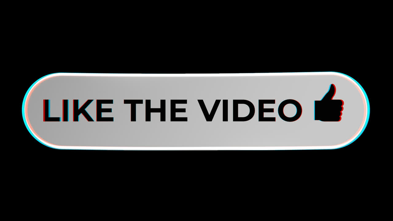 Animated 'Like the Video' Button with Glitch Effect