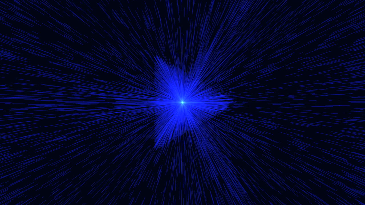 Blue hyperspace light speed starfield warp tunnel abstract space travel background