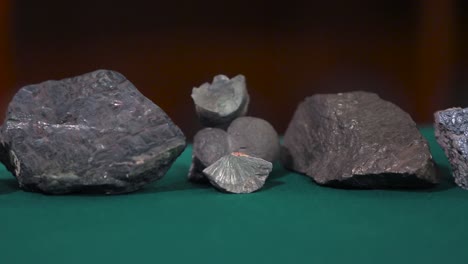 exhibición de rocas y minerales
