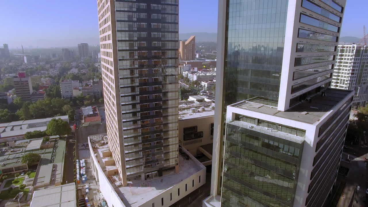 distrito financiero méxico santa fe ciudad de polanco tomas aéreas en 4k