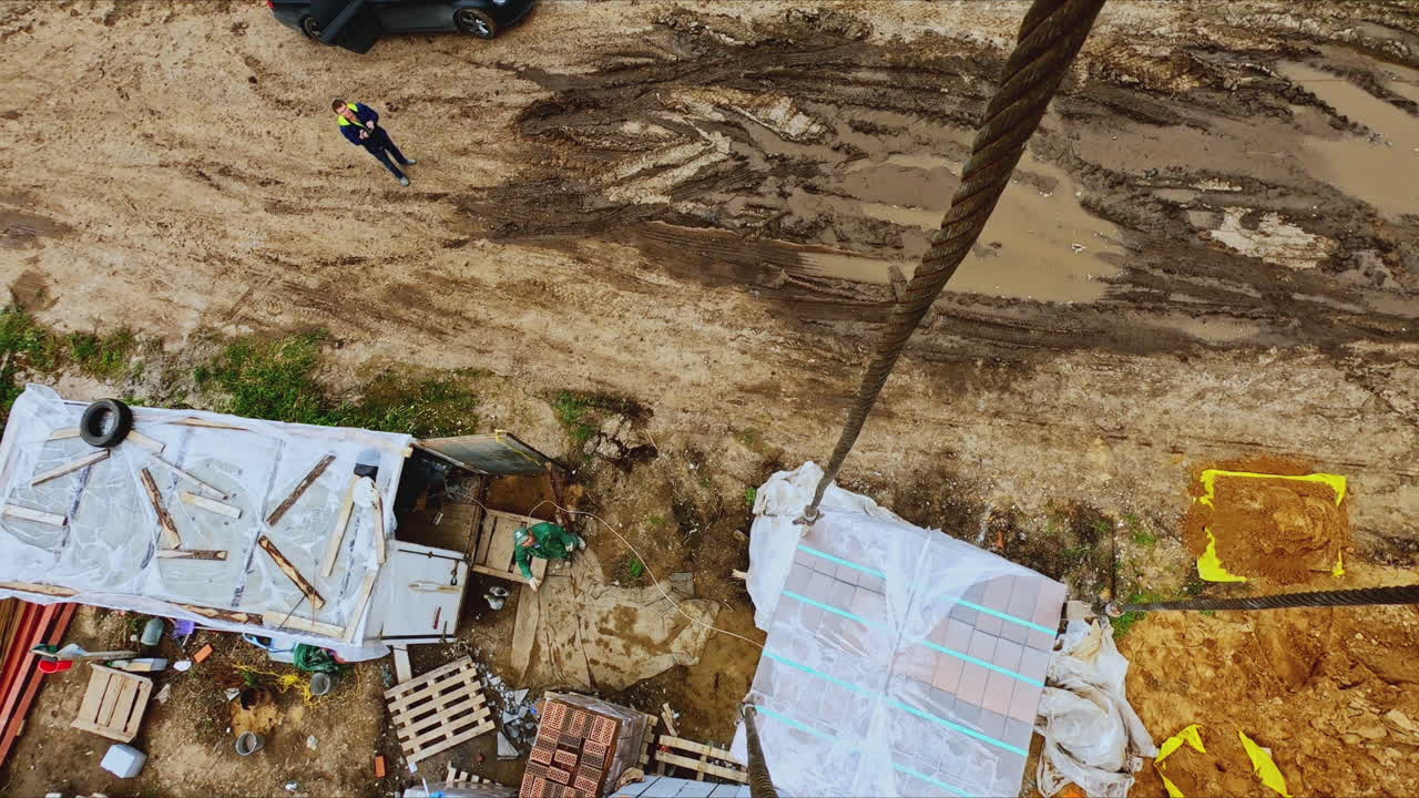 vista aérea del sitio de construcción