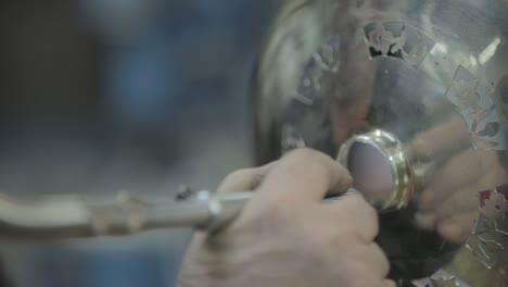 Exam-and-sharp-clean-a-religious-artifacts,-jew-artifact,-close-up