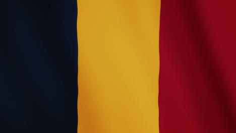 animación ondeando la bandera de rumania. pantalla completa. símbolo del país