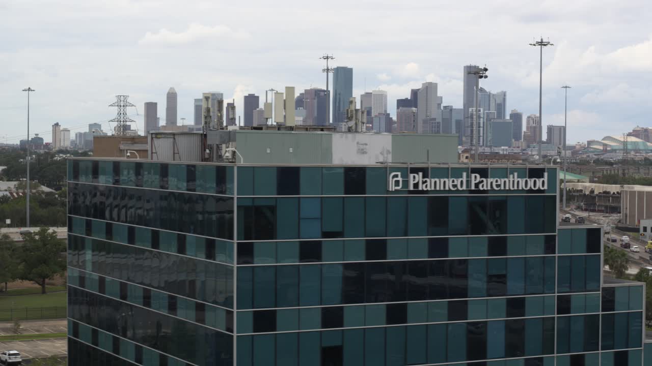 Drone view of Planned Parent Hood in Houston, Texas