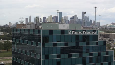 drone view of planned parent hood in houston, texas