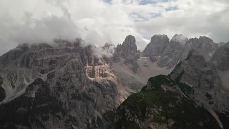 experience the mesmerizing approach to monte cristallo's majestic mountain range near cortina d'ampezzo