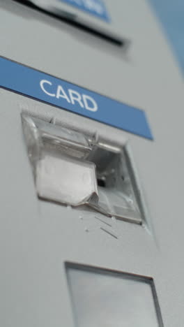atm card slot close-up