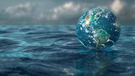 earth floating on water