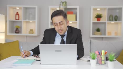 home office worker man freelancing.