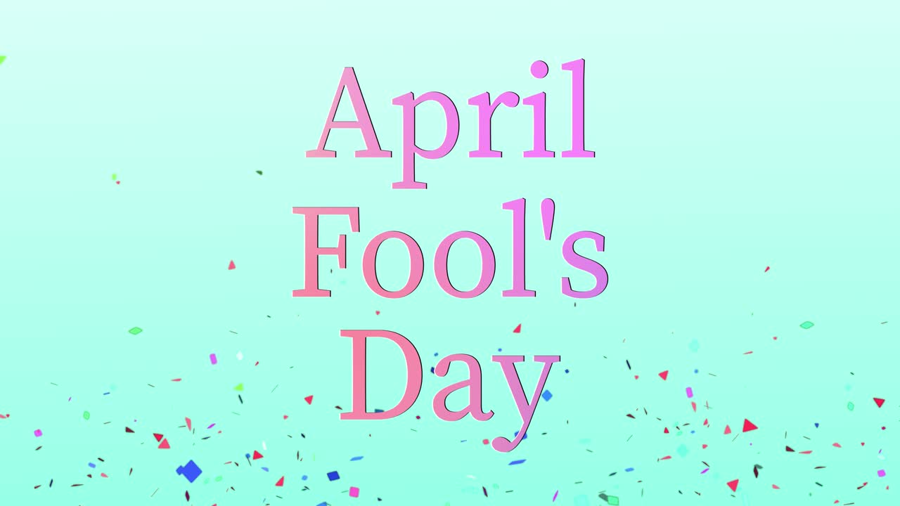 4월의 어리석은 영어 메시지 텍스트 애니메이션 모션 그래픽