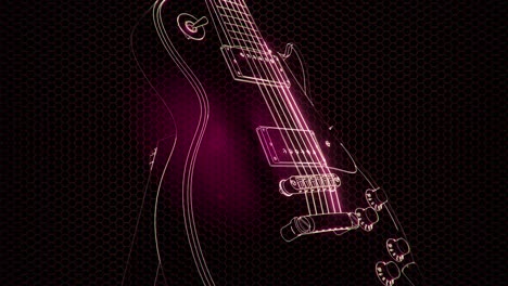 electric-guitar-in-the-hologram-with-bright-lights