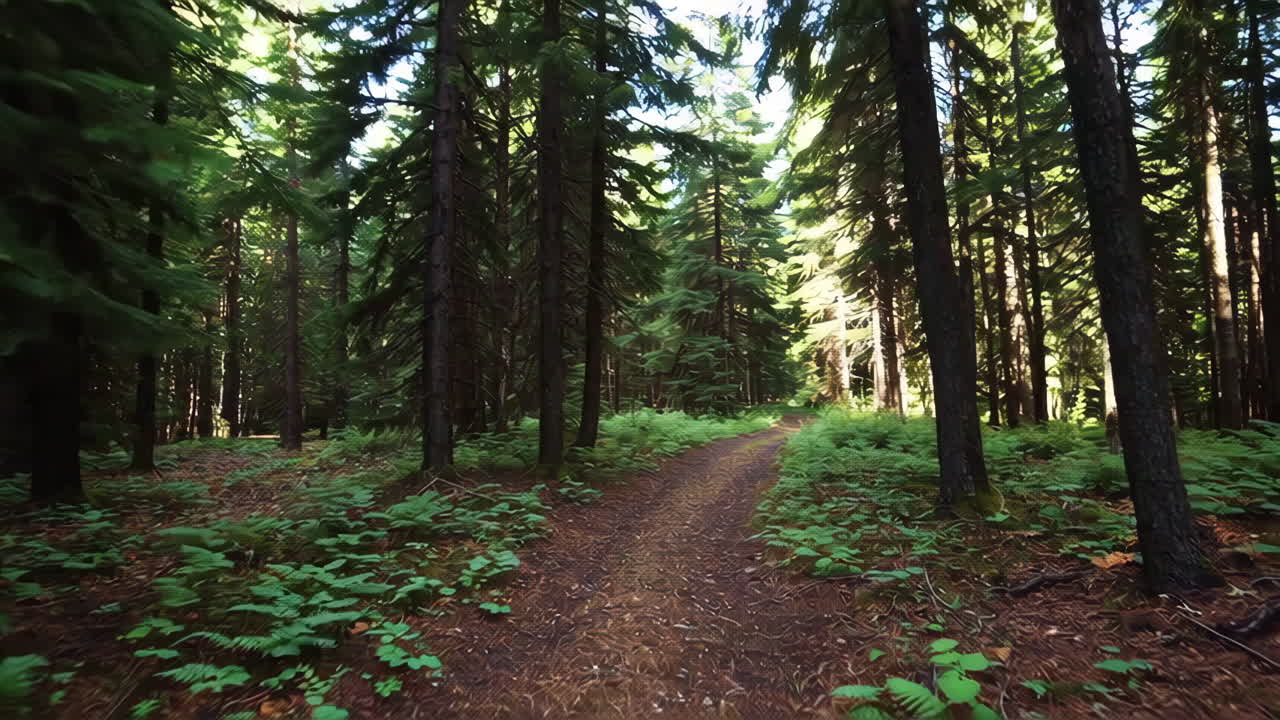 Sentiero nel bosco di giorno