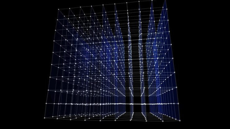Abstract motion plexus background