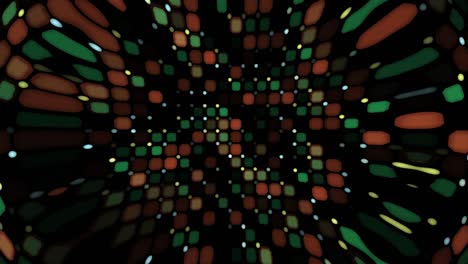 patrón animado distorcido abstracto con píxeles ligeros. gráficos de movimiento simples en un fondo geométrico de bucle sin costuras