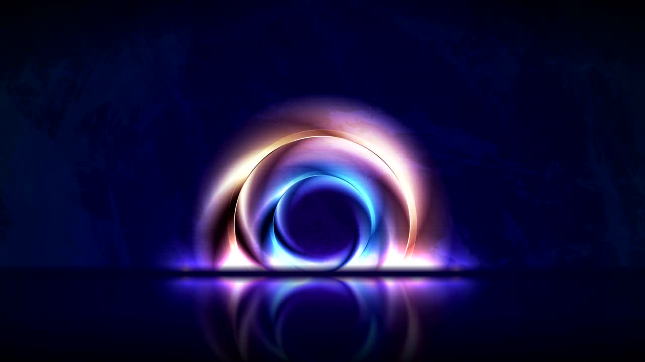 círculos luminosos coloridos en movimiento en el fondo de la pared grunge