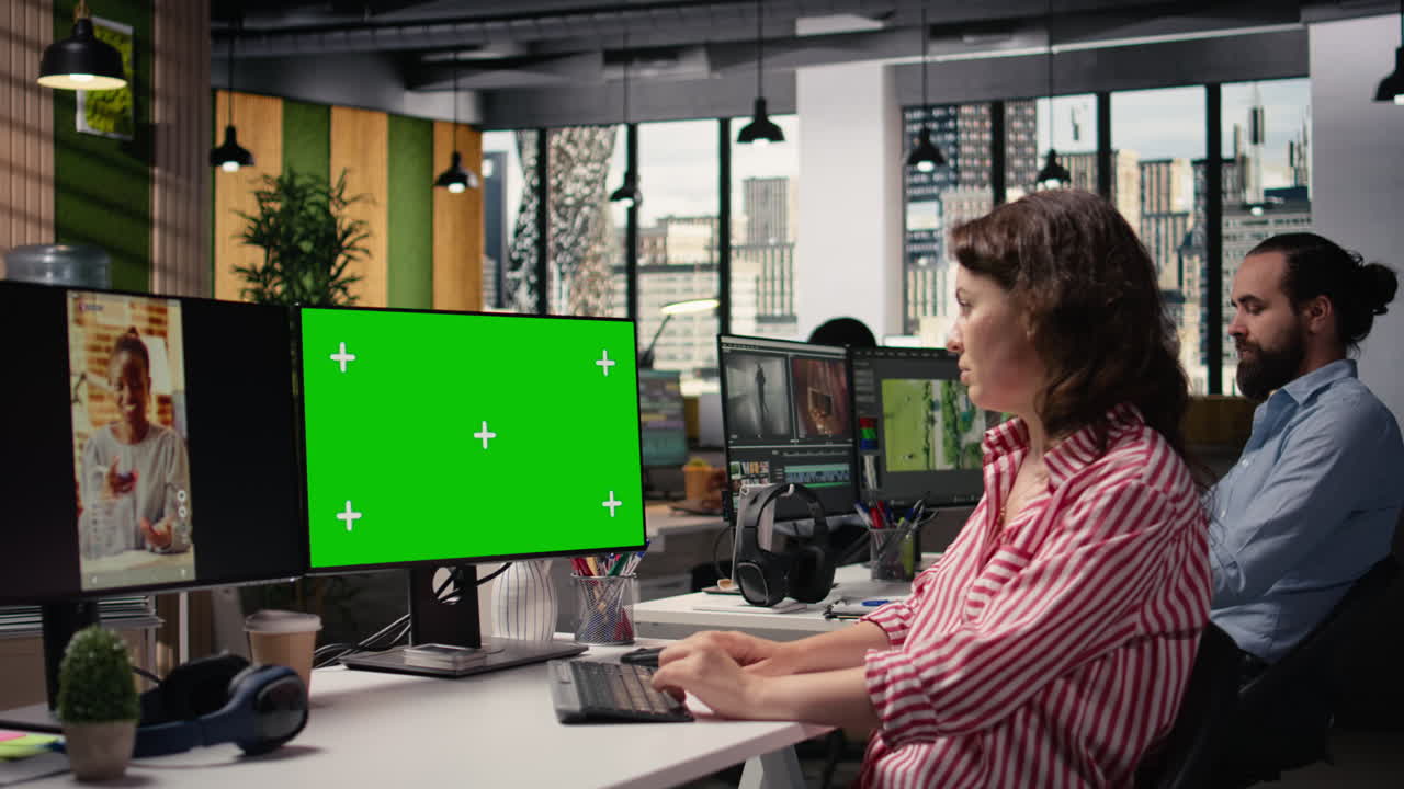 Chroma key ved siden af reels videoindhold på sociale medieplatforme