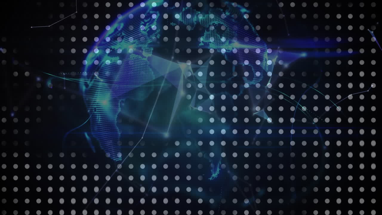 Animation of globe with network of connections