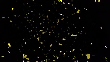 Animation-of-confetti-over-black-background