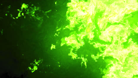 explosión de fuego verde
