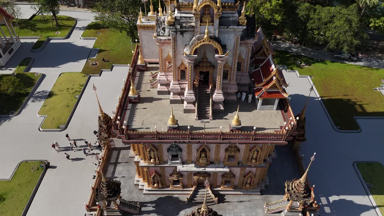Aerial View of a Beautiful Temple