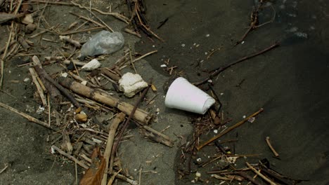 Basura-Lavada-En-Tierra-En-Un-Día-De-Verano