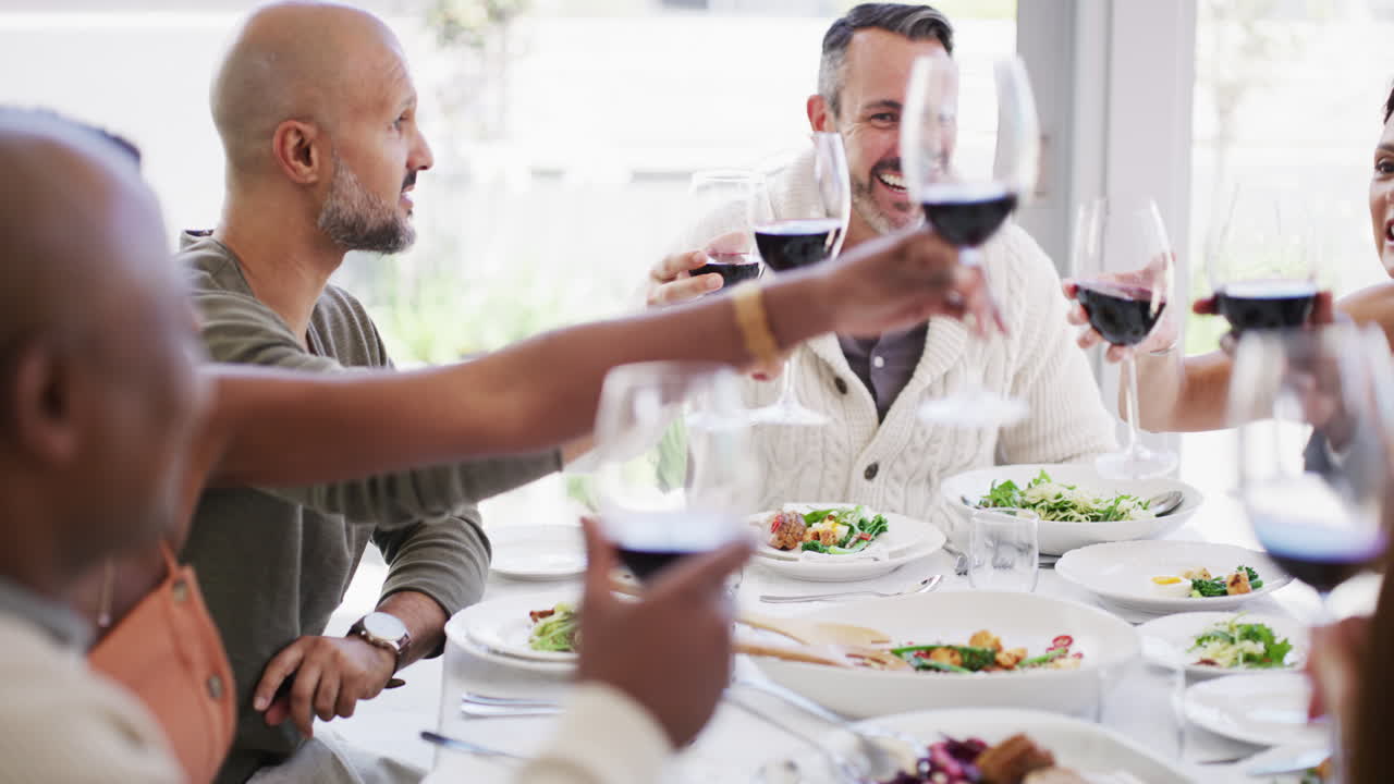 Friends Celebrating Dinner