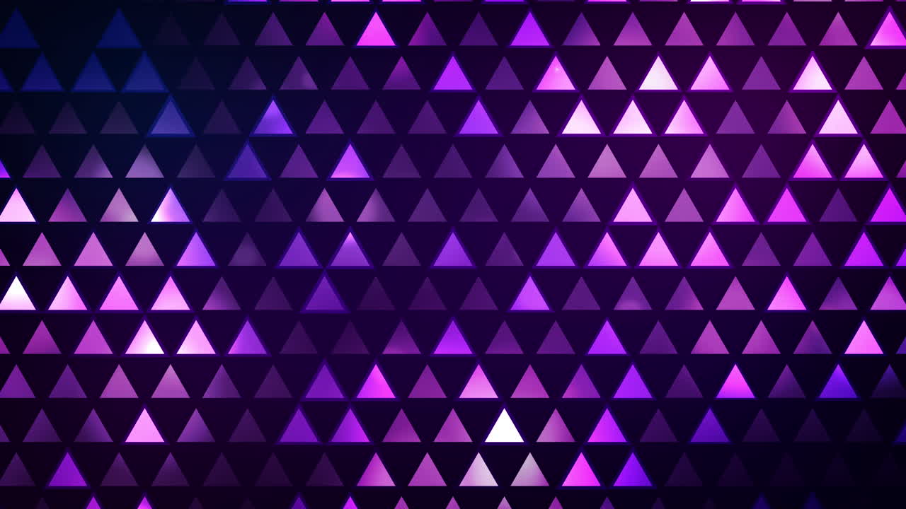 Seamless Loop of Sparkling Purple Triangle Lights