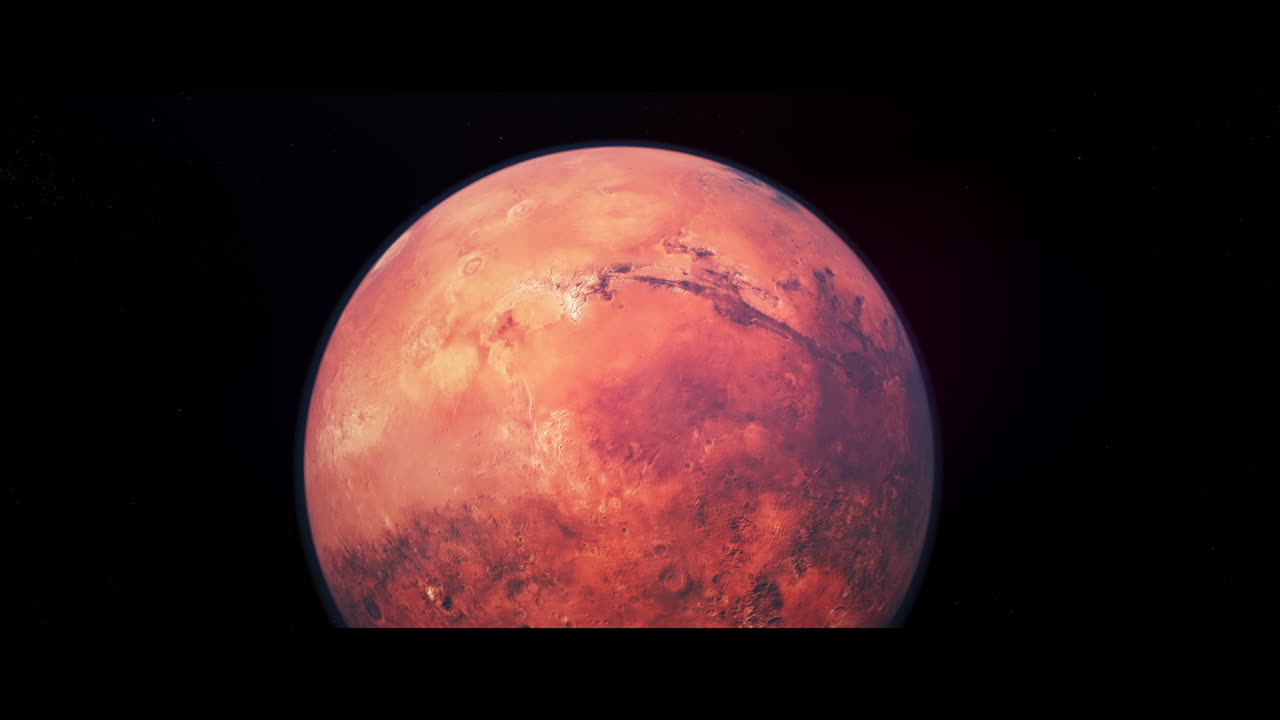Planet Mars viewed from space