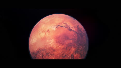planet mars viewed from space