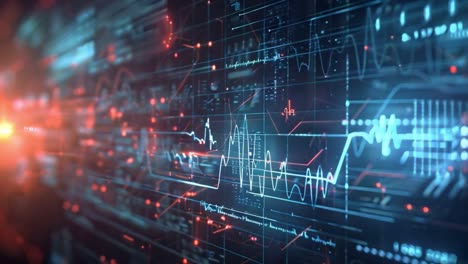 abstract digital data visualization background