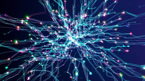 visualización de placas de circuitos abstractos