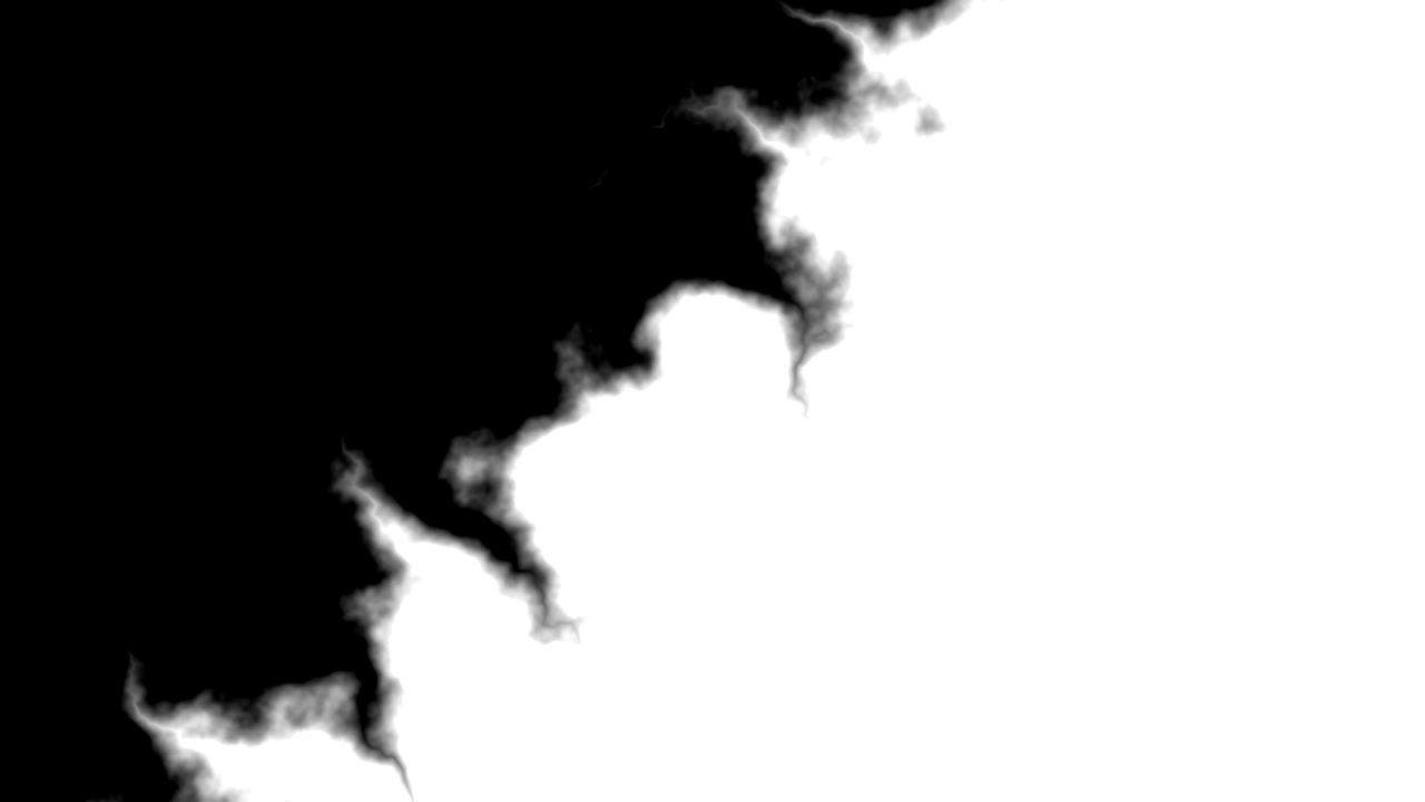 Inchiostro nero che si espande e si ritira su sfondo bianco