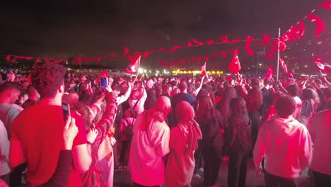 a large crowd celebrating in turkey